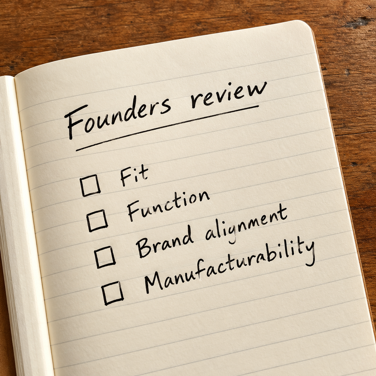 Founder review criteria notes