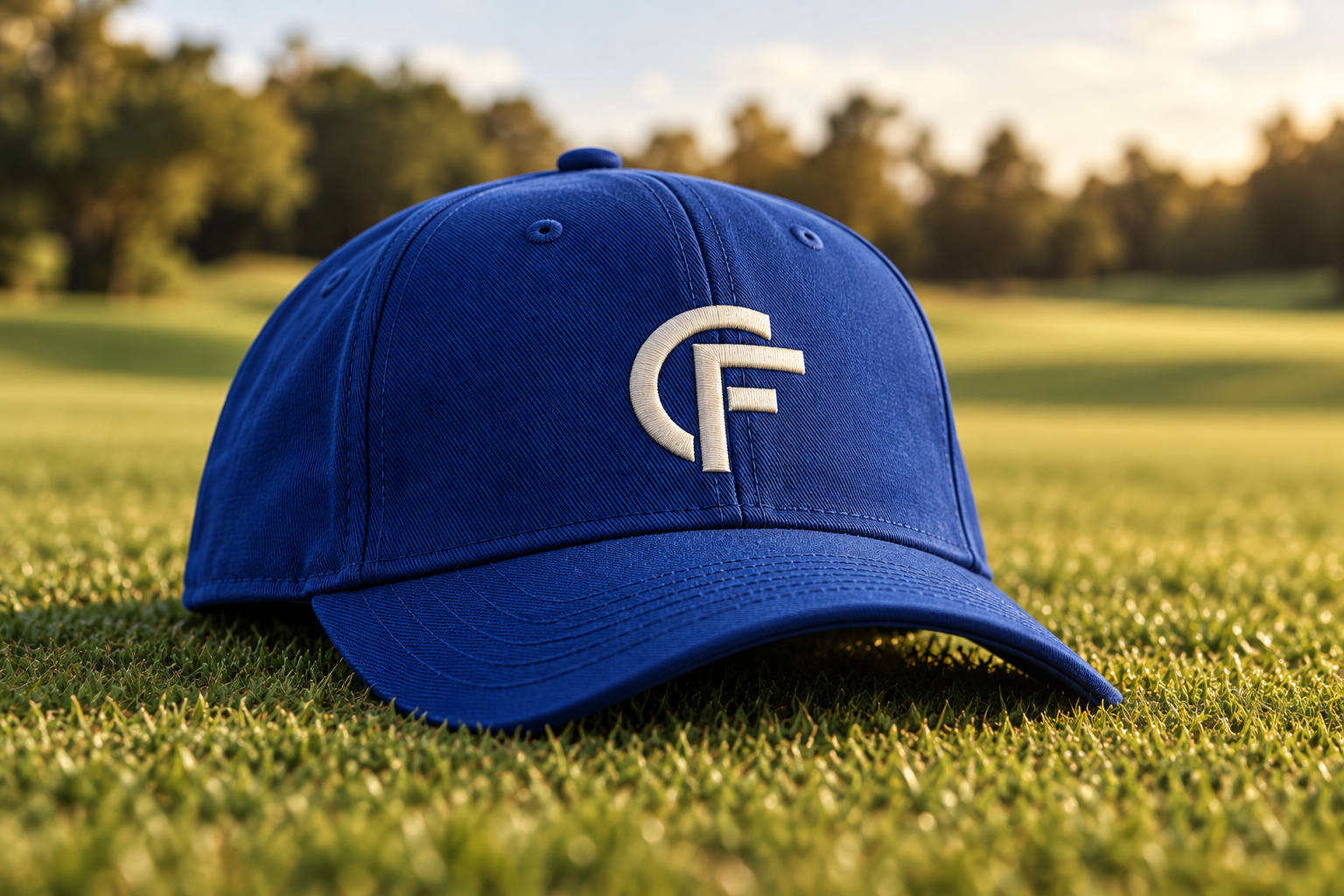 Royal blue cap application