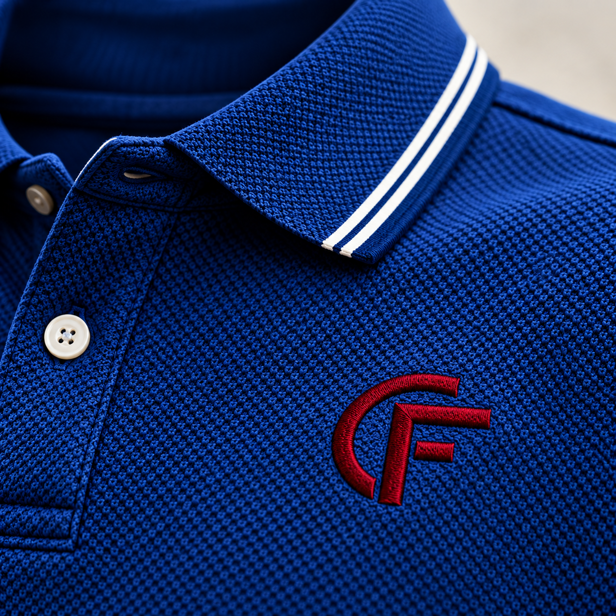 Royal blue polo concept